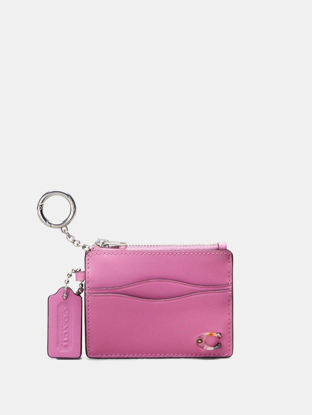*NWT* [Coachtopia] Wavy Zip Card Case In Bright Magenta, CBM04,